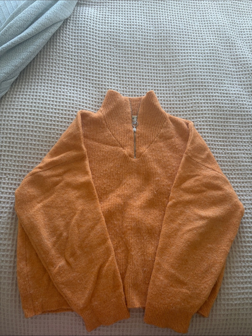 Cozy Women's Orange Half-Zip Sweater